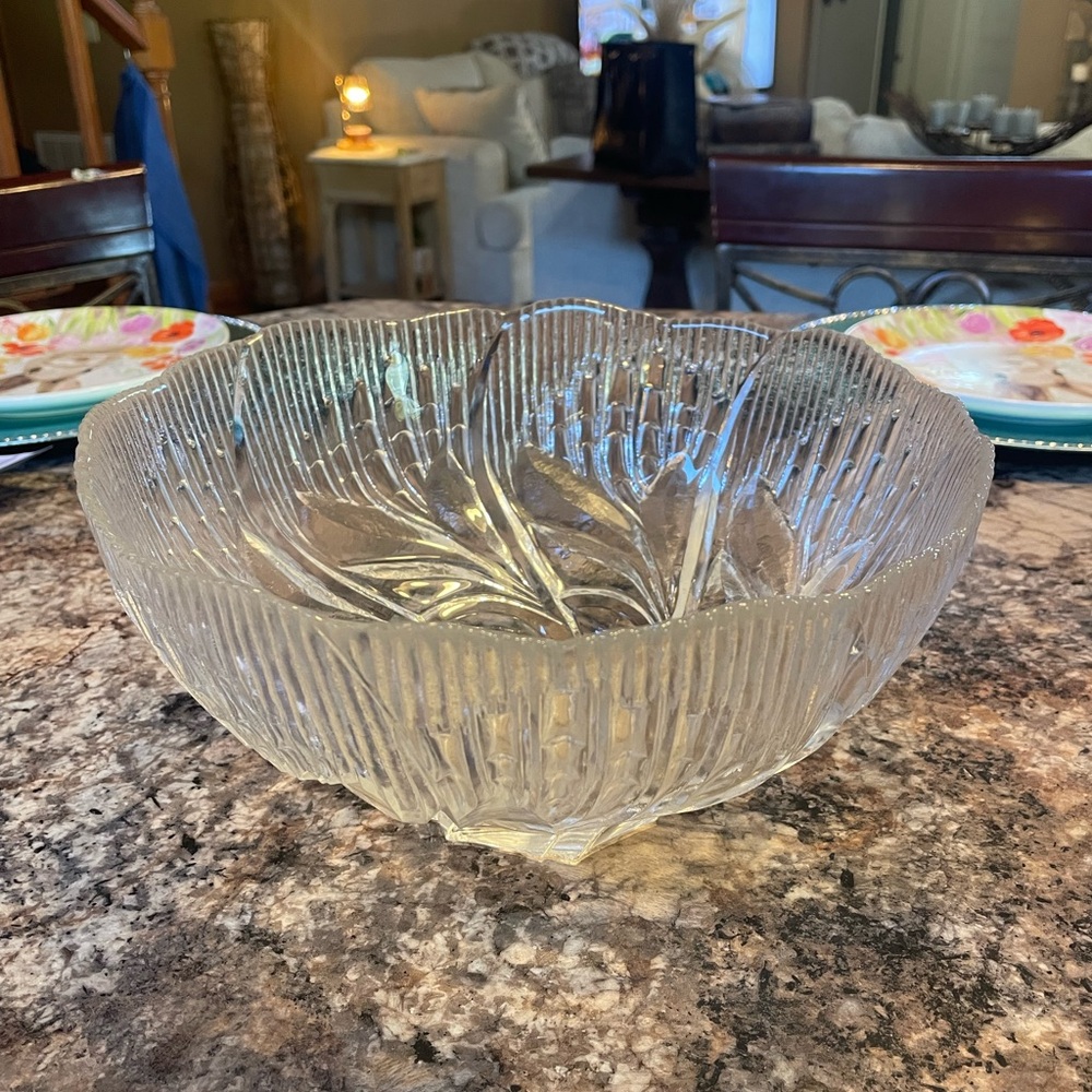 Vintage pressed glass bowl